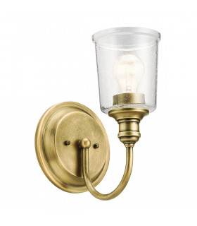 Waverly 1 Light Wall Light Natural Brass E27-2