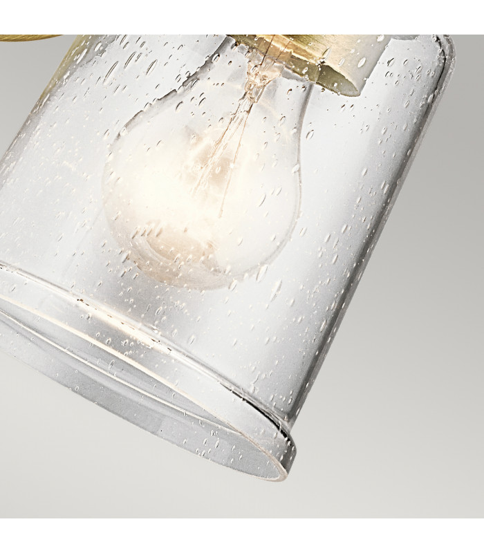 Waverly 1 Light Wall Light Natural Brass E27-4