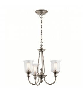 Waverly 3 Light Chandelier Classic Pewter E27-1