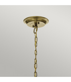 Waverly 3 Light Chandelier Natural Brass E27-2