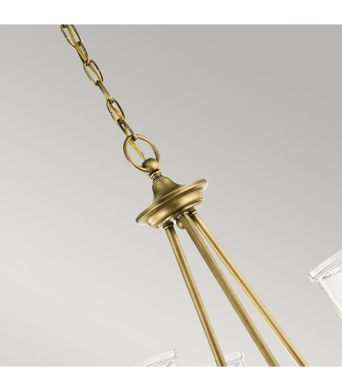 Waverly 3 Light Chandelier Natural Brass E27-4