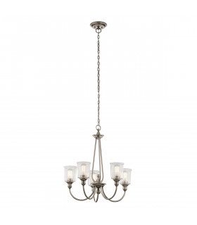Waverly 5 Light Chandelier Classic Pewter E27-1