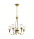 Waverly 5 Light Chandelier Natural Brass E27-1