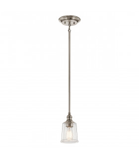 Waverly 1 Light Mini Pendant Classic Pewter E27-1