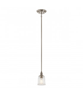 Waverly 1 Light Mini Pendant Classic Pewter E27-2