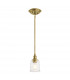 Waverly 1 Light Mini Pendant Natural Brass E27-1