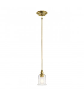 Waverly 1 Light Mini Pendant Natural Brass E27-2