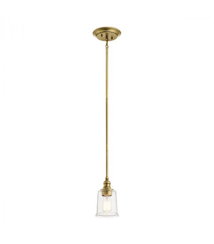 Waverly 1 Light Mini Pendant Natural Brass E27-2