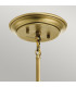 Waverly 1 Light Mini Pendant Natural Brass E27-3