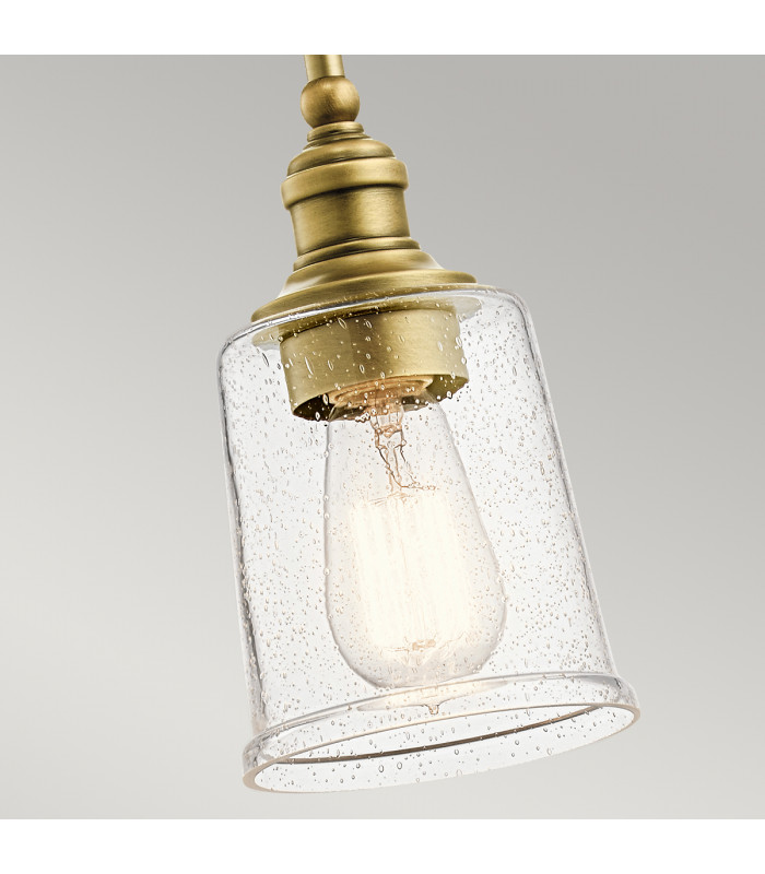 Waverly 1 Light Mini Pendant Natural Brass E27-4