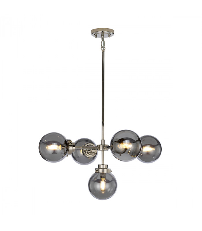 Kula 5 Light Chandelier Polished Nickel E14-1