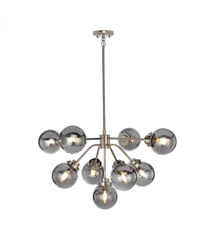 Kula 9 Light Chandelier Polished Nickel E14-1
