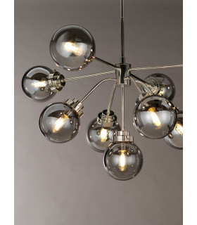 Kula 9 Light Chandelier Polished Nickel E14-2