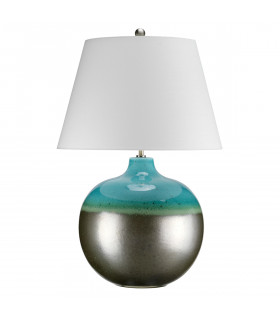 Laguna 1 Light Table Lamp Graphite Turquoise E27