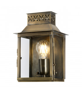 Lambeth Palace 1 Light Outdoor Wall Lantern Light Brass IP44 E27-1