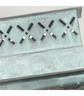 Lambeth Palace 1 Light Outdoor Wall Lantern Light Verdigris IP44 E27-2