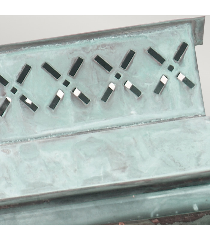 Lambeth Palace 1 Light Outdoor Wall Lantern Light Verdigris IP44 E27-2
