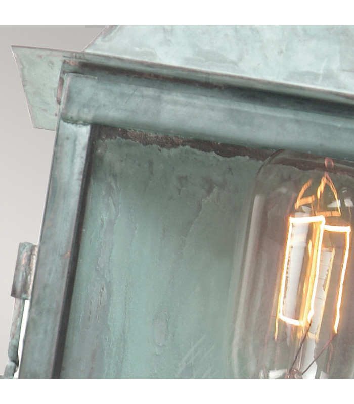 Lambeth Palace 1 Light Outdoor Wall Lantern Light Verdigris IP44 E27-3