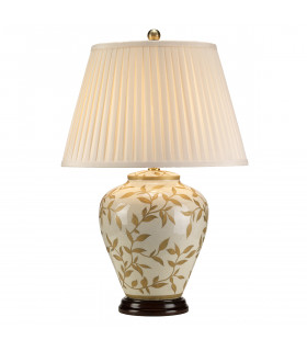 Leaves 1 Light Table Lamp Brown Gold E27-1
