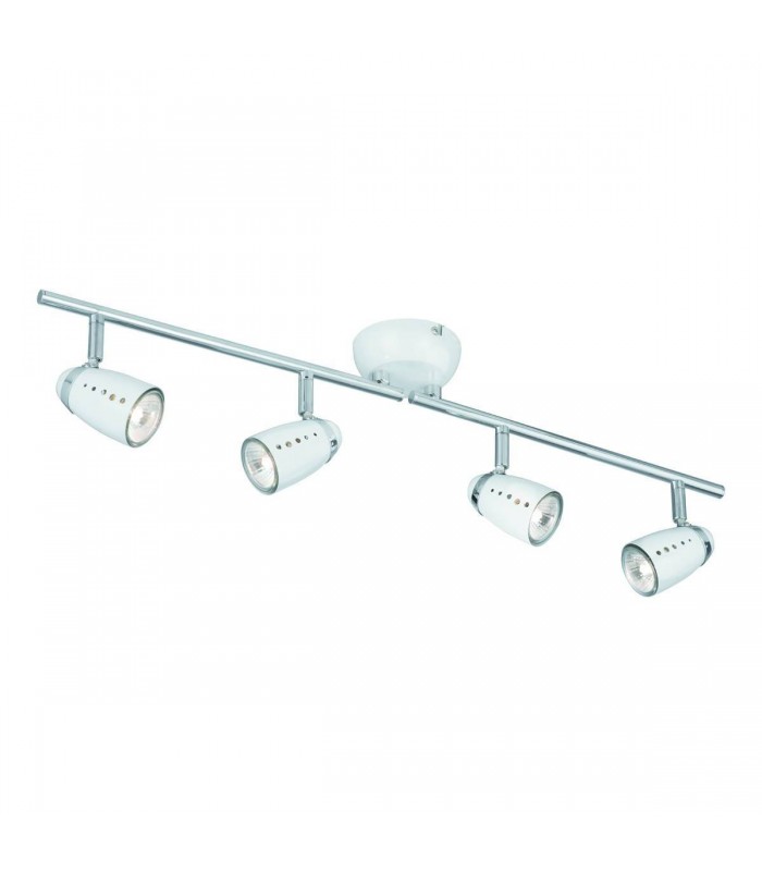 4 Light Adjustable Ceiling Spotlight Bar Chrome, White, GU10 - 1