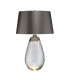 Lena 2 Light Large Smoke Table Lamp Smoke-tinted Glass  Slate Shade E27-1