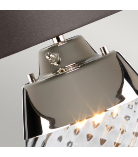 Lena 2 Light Large Smoke Table Lamp Smoke-tinted Glass  Slate Shade E27-2