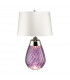 Lena 2 Light Small Plum Table Lamp with Off-white Shade Plum-tinted Glass  Off-White Shade E27-1