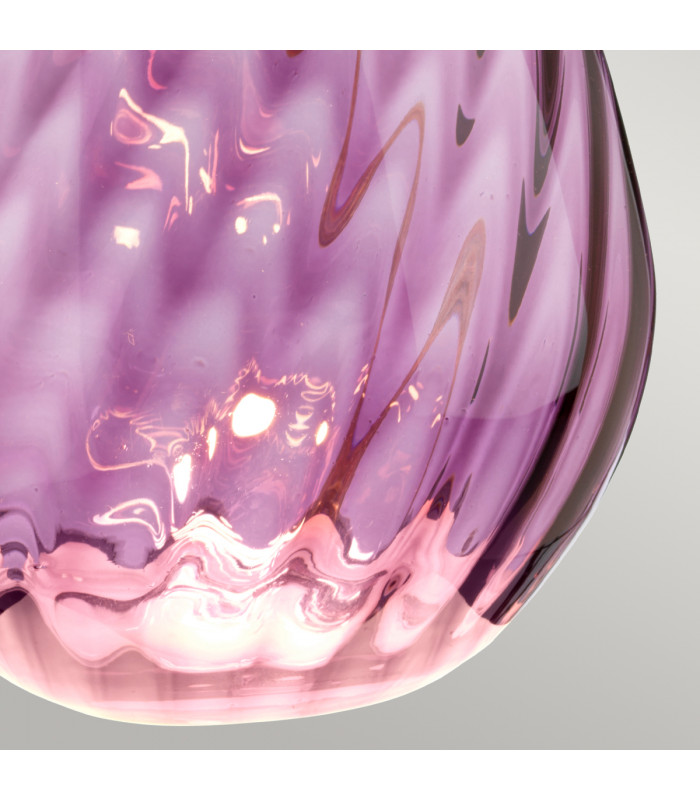 Lena 2 Light Small Plum Table Lamp with Off-white Shade Plum-tinted Glass  Off-White Shade E27-3
