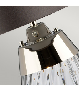 Lena 2 Light Small Smoke Table Lamp Smoke-tinted Glass  Slate Shade E27-2
