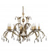 Lily 8 Light Chandelier Metallic Bronze Floral Leaves Design-1