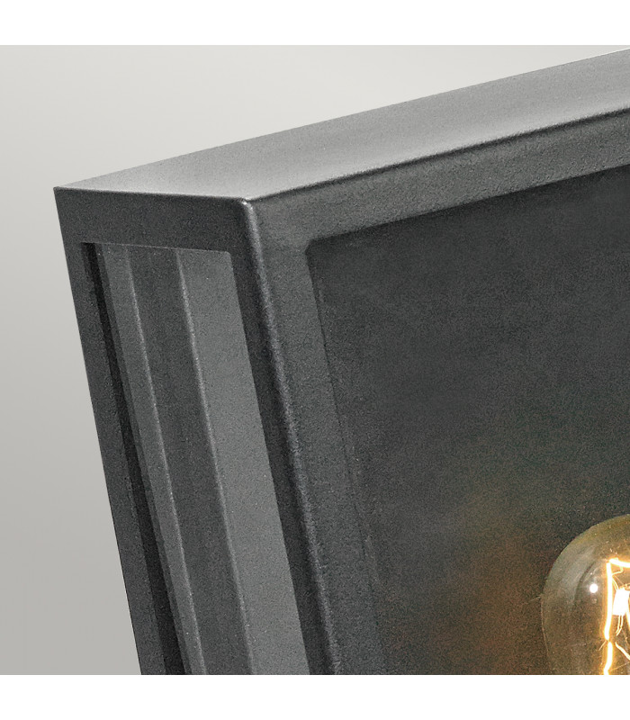 Lofoten Outdoor Half Wall Light Black IP44 E27-3