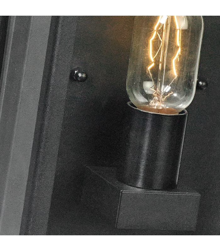 Lofoten Outdoor Half Wall Light Black IP44 E27-4