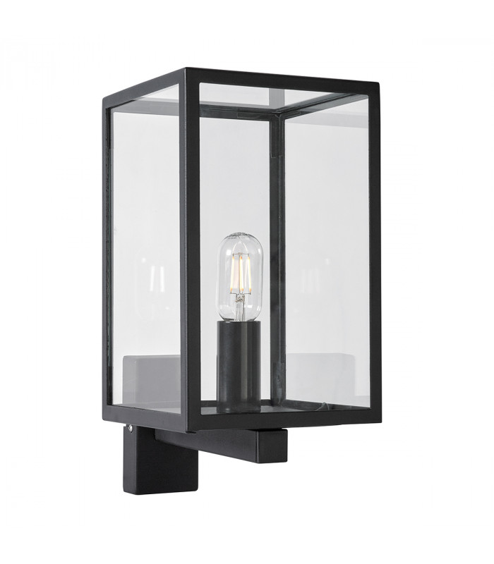 Lofoten Outdoor Wall Light with Arm Black IP44 E27-1