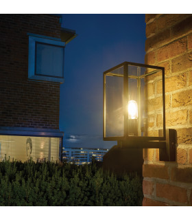 Lofoten Outdoor Wall Light with Arm Black IP44 E27-2