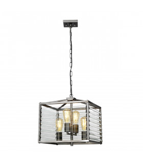 Louvre 4 Light Pendant Gunmetal Paint Finish-1