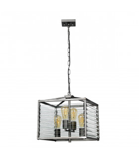 Louvre 4 Light Pendant Gunmetal Paint Finish-2