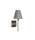Lucerne 1 Light Wall Light Brushed Nickel with Grey Shade-1