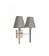 Lucerne Wall 2 Light Brushed Nickel with Grey Shade-1