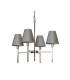 Lucerne 4 Light Pendant Chandelier with Grey Shade-1
