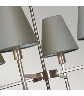 Lucerne 4 Light Pendant Chandelier with Grey Shade-2