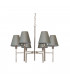 Lucerne 6 Light Pendant Chandelier with Grey Shade
