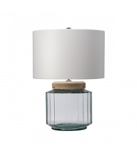 Luga Table Lamp - Natural Polished Nickel Glass-1