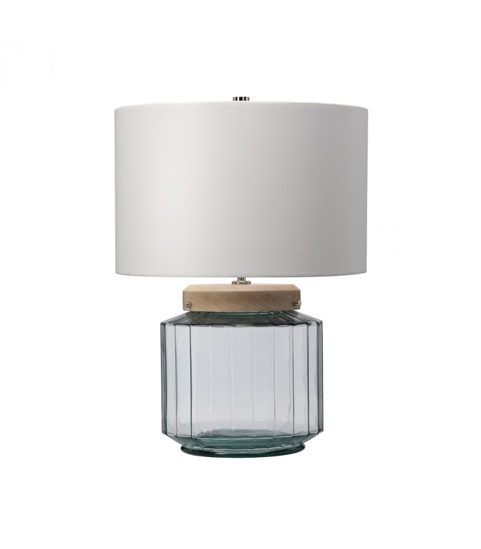 Luga Table Lamp - Natural Polished Nickel Glass-1