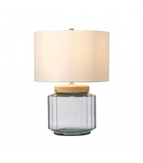 Luga Table Lamp - Natural Polished Nickel Glass-2