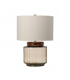 Luga Table Lamp - Natural Aged Brass Glass-1