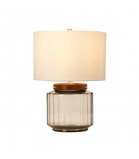 Luga Table Lamp - Natural Aged Brass Glass-2
