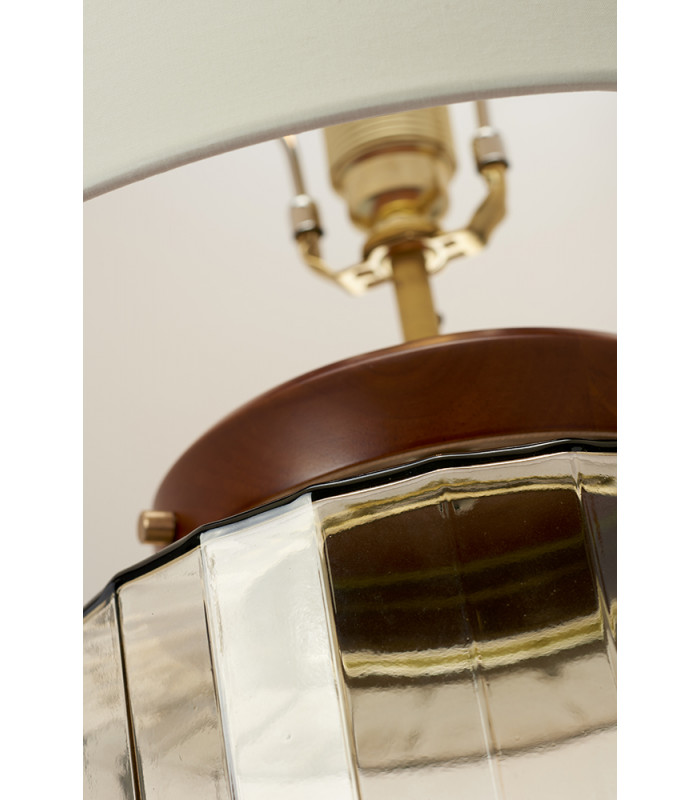 Luga Table Lamp - Natural Aged Brass Glass-3