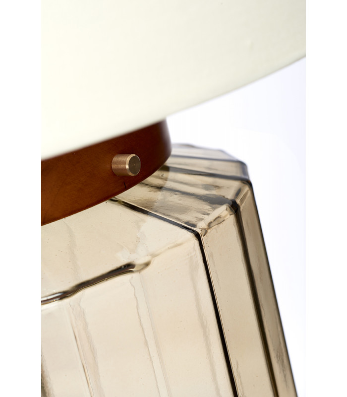 Luga Table Lamp - Natural Aged Brass Glass-4