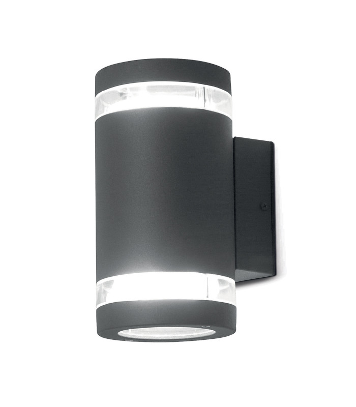 Magnus 2 Light Outdoor Up Down Wall Light Graphite IP44-1