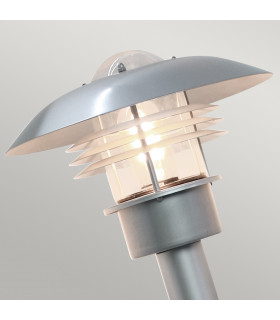 Malmo 1 Light Outdoor Post Lantern Silver 304 Ss IP44 E27-2